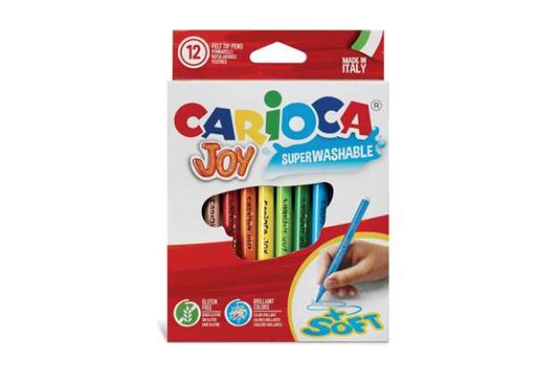 Immagine di Pennarelli superlavabili Carioca Joy Ø 2,8 mm - conf. da 12 colori assortiti - 40614