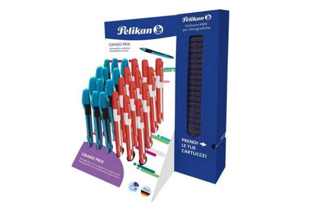 Immagine di Espositore 24 penne sferografiche Grand Prix Pelikan con cartrucce colori assortiti - 294439