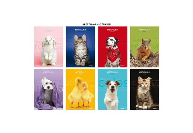 Immagine di Maxi quaderni Blasetti Cuccioli formato A4  carta 80 g conf. 10 pezzi rigatura 10 mm - 8560