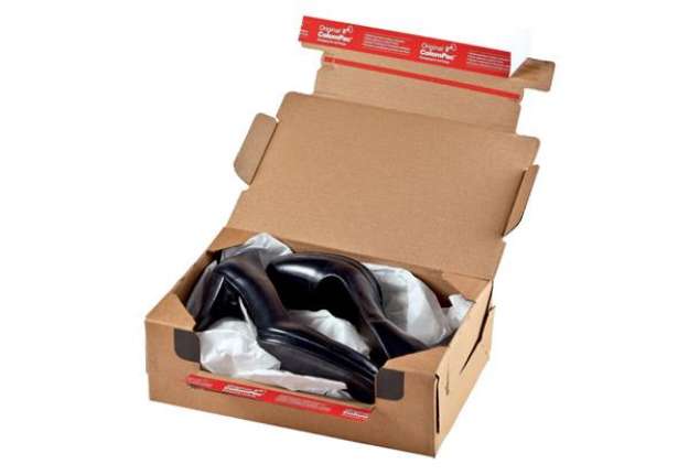 Immagine di Scatola fustellata per e-commerce ColomPac conf. 10 pz - cartone ondulato avana formato L - 35x25x15