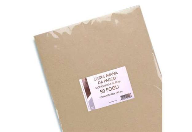 Immagine di Carta da pacco Florio Carta ripiegata 80 g/m² - 100x140 cm  avana - conf. 50 pz - 1403_1