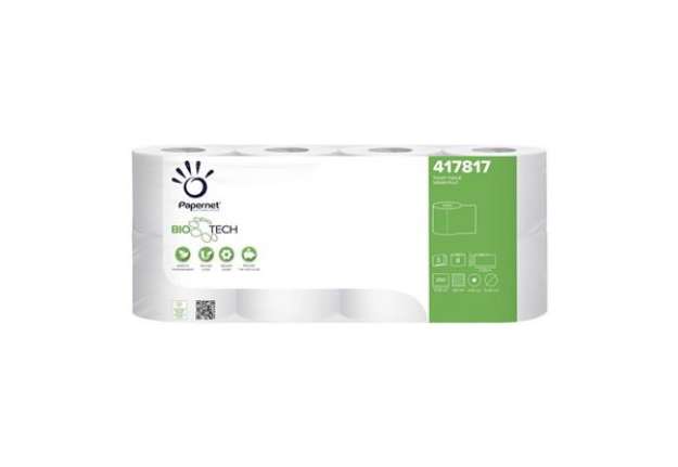 Immagine di Carta igienica Papernet Bio Tech - conf. 7 pz da 8 rotoli - 3 veli - 417817