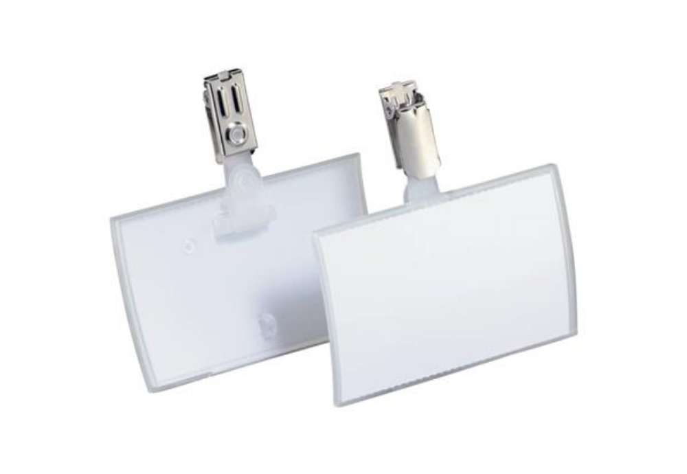 Immagine di Portanome Durable Click Fold 54x90 mm in PPL trasparente con clip - 8216-19