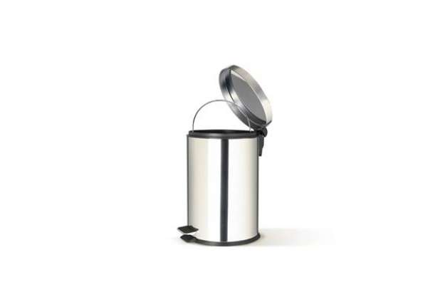 Immagine di Bidone in acciaio inox con pedale Perfetto e vaschetta estraibile da 12 L ''Premium'' Ø 24,8x H.40 c