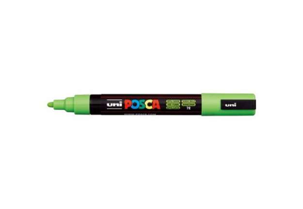 Immagine di Marcatore a tempera Posca Uni-Ball punta media 2,5 mm verde mela M PC5M VMELA
