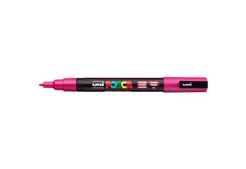 Immagine di Marcatore a tempera Posca Uni-Ball punta tonda 0,9-1,3 mm fucsia PC3M-FUCSIA
