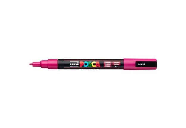 Immagine di Marcatore a tempera Posca Uni-Ball punta tonda 0,9-1,3 mm fucsia PC3M-FUCSIA