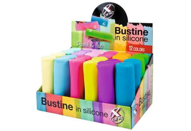 Immagine di Espositore 24 ovalini Nikoffice X-one - colori assortiti silicone - 32NIK175