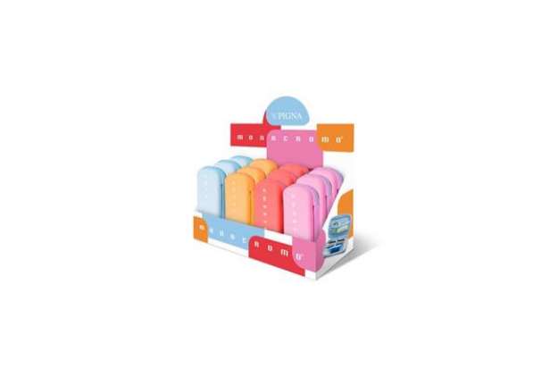 Immagine di Espositore 12 astucci a bustina Pigna monocromo in silicone assortiti 023264600