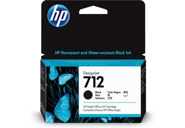 Immagine di Cartuccia Ink 712 - 38 ml HP nero  3ED70A