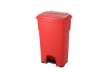 Immagine di Cestino gettacarte Rotho Hera 85 L con pedale e coperchio rosso - F800072