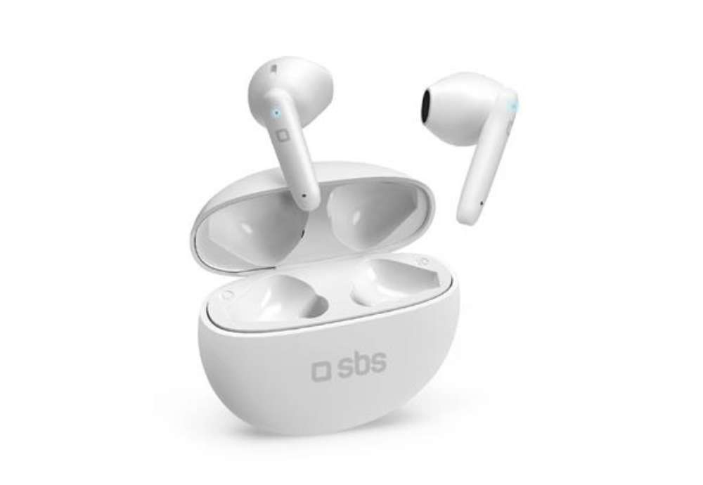 Immagine di Auricolari TWS SBS Pure Drops semi in ear - controlli touch - ENC - case da 380 mAh - bianco - TEEAR