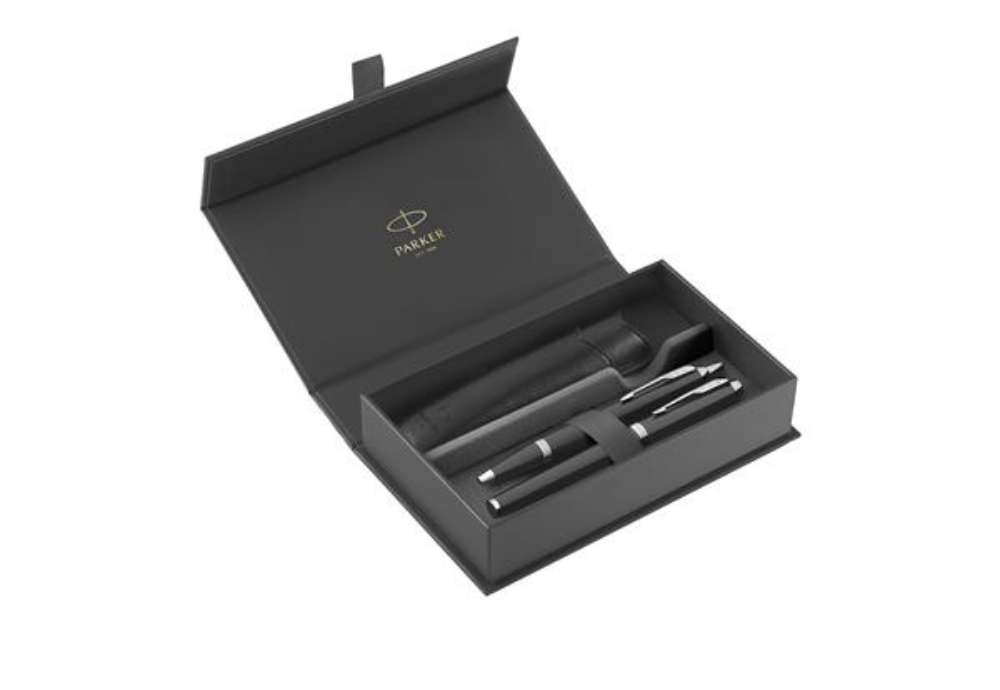 Immagine di Gift Set IM Black Edition CT - sfera + stilografica - punta media - nero - Parker