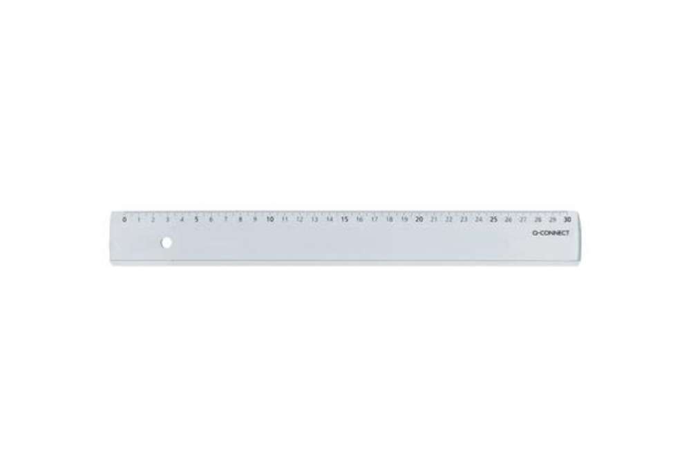 Immagine di Righello Q-Connect trasparente 30 cm  KF00587