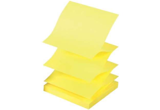 Immagine di Foglietti riposizionabili a fisarmonica Q-Connect Z-Notes 70 g/m² giallo neon 76x76 mm  6 blocc. da