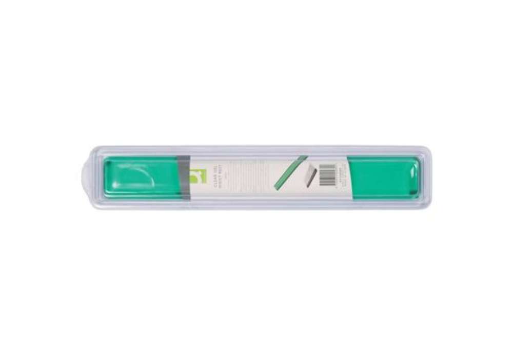 Immagine di Poggiapolsi da tastiera in gel Q-Connect 49x5,5x2,3 cm verde KF20089