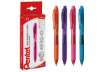 Immagine di Penna roller a scatto Pentel EnerGel X 0,7 mm assortiti 4 pezzi - 0100786