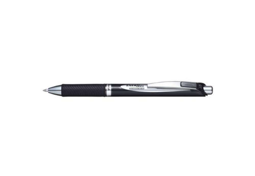 Immagine di Penna roller a scatto Pentel Energel Permanent 0.7 mm nero BLP77-AX