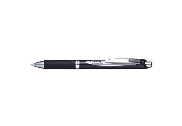 Immagine di Penna roller a scatto Pentel Energel Permanent 0.7 mm nero BLP77-AX