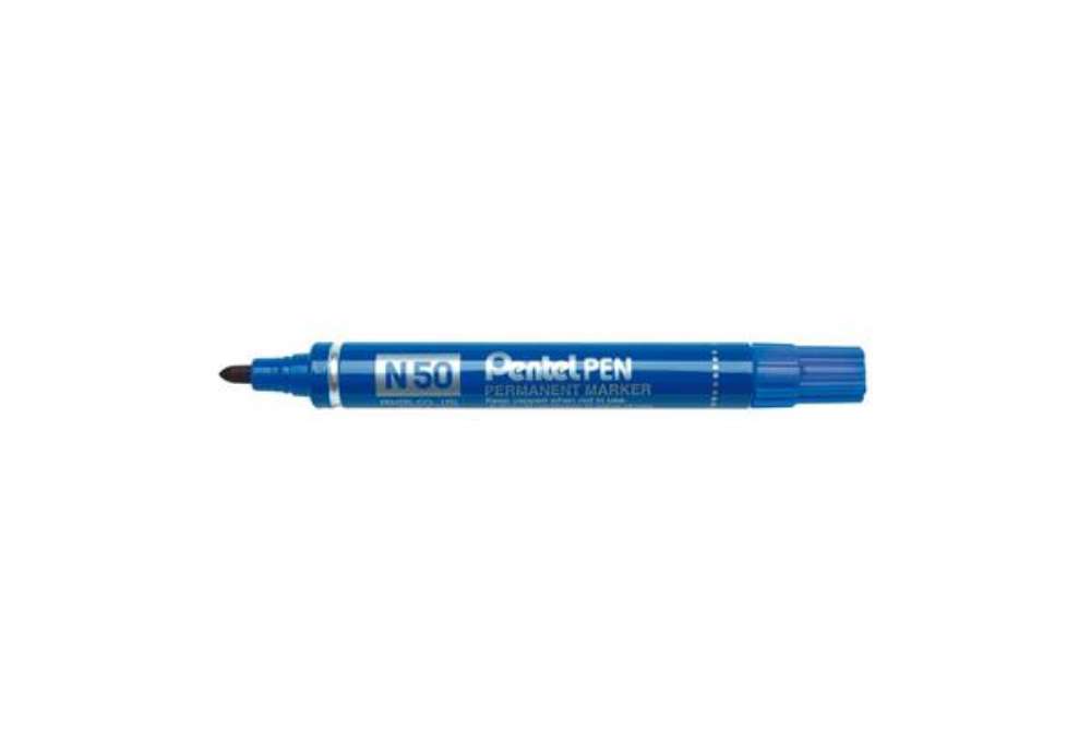 Immagine di Marcatore professionale permanente Pentel N50 punta conica 4,3 mm blu N50-C