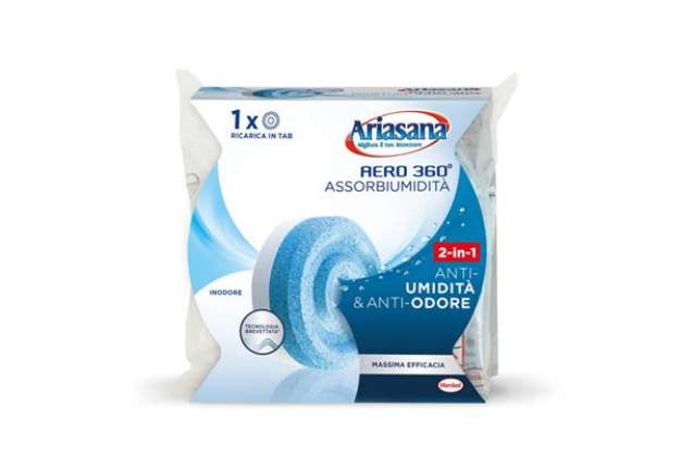 Immagine di Profumatori e mangiaumidità Ariasana Aero 360° ricarica tab inodore 450 g. bianco - 1680991