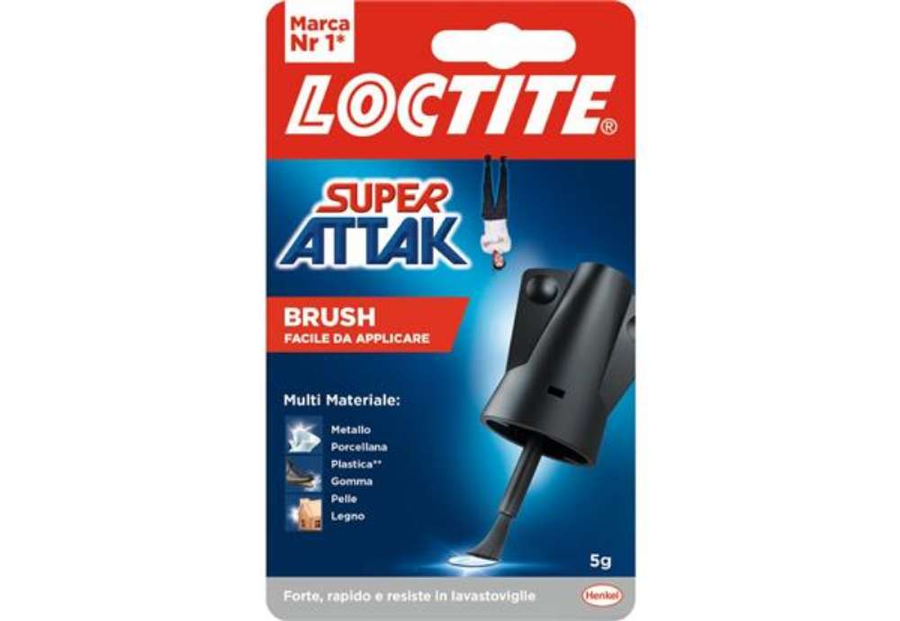 Immagine di Colla Loctite Super Attak Brush 5 g con pennello trasparente 2971877