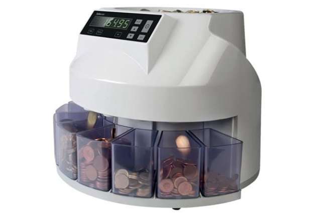 Immagine di Conta e dividi monete Safescan 1250 fino a 500 monete grigio 113-0547