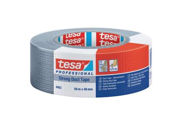 Immagine di Nastro isolante tesa duct 4662 in tessuto plastificato trasparente 27 mesh 48 mm x 50 m grigio - 046