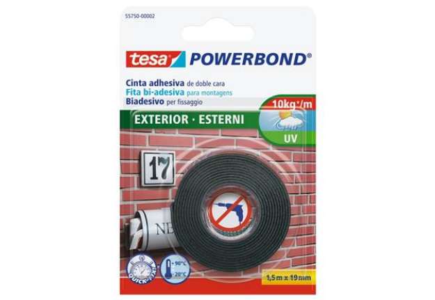 Immagine di Nastro biadesivo tesa Powerbond® per Esterni 19 mm x 1,5 m bianco 55750-00002-03