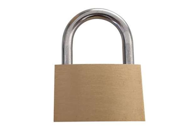 Immagine di Lucchetto in acciaio con chiave in ottone Viso 25x40x9 mm oro CAD401SB