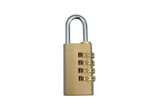 Immagine di Lucchetto a combinazione di 4 cifre Viso 12,5x28x50 mm acciaio/ottone CL4COMSB