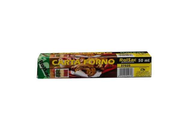 Immagine di Rotolo carta forno per alimenti Rolsac Professional 50 m h 33 cm bianco 37020
