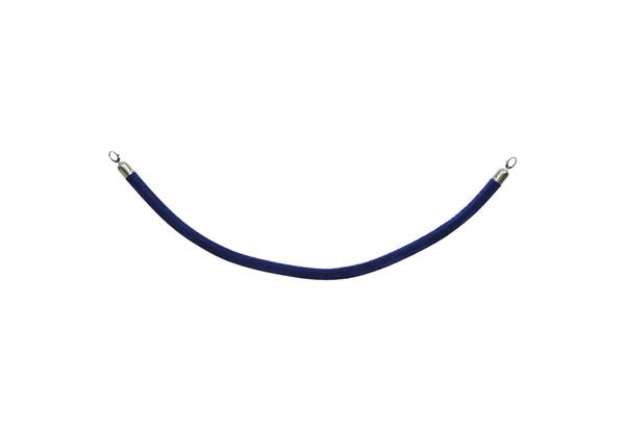Immagine di Cordone in velluto Securit® con finiture in cromo 1,5 m blu RS-CLRP-CHBU