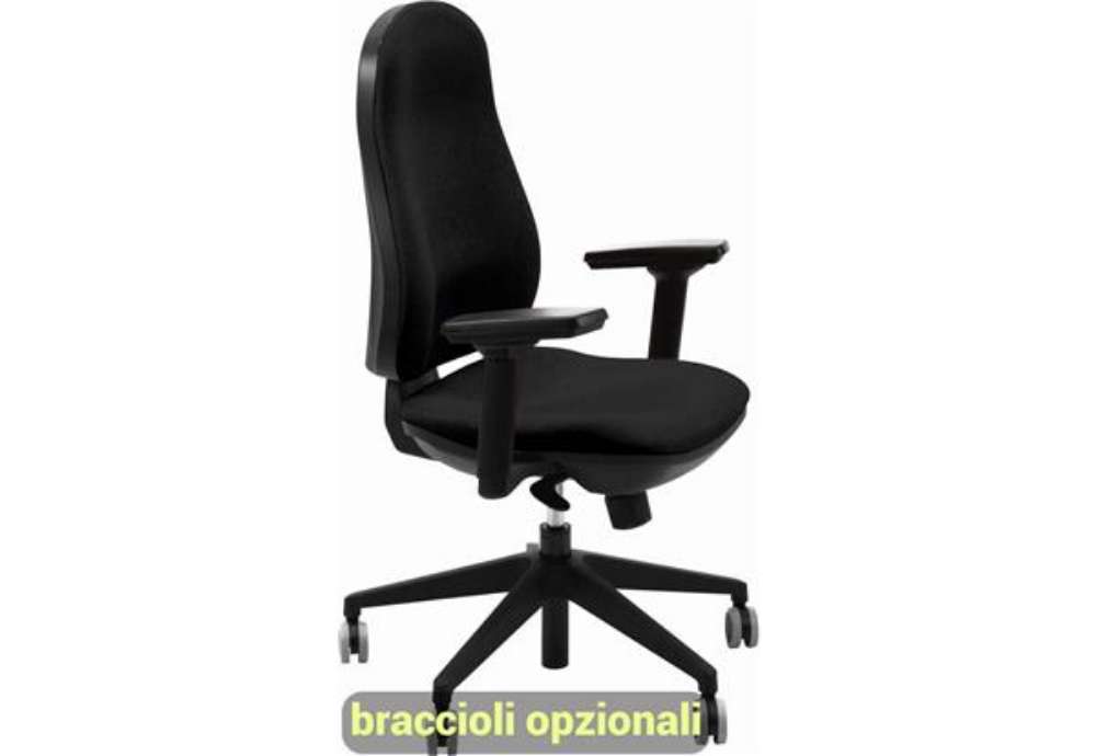 Immagine di Sedia operativa girevole Unisit Ariel AIER Eco smart rivestimento ignifugo - nero - AIER/IN