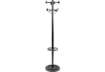 Immagine di Appendiabiti da terra Unisit Totem con portaombrelli  h. 172 cm - 8 appendini nero - APUTO/N