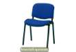 Immagine di Sedia visitatore 4 gambe Unisit Dado D5S acciaio nero - rivestimento ignifugo blu - Conf. 4 pezzi -