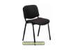 Immagine di Sedia visitatore 4 gambe Unisit Dado D5S acciaio nero - rivestimento ignifugo nero - Conf. 4 pezzi -