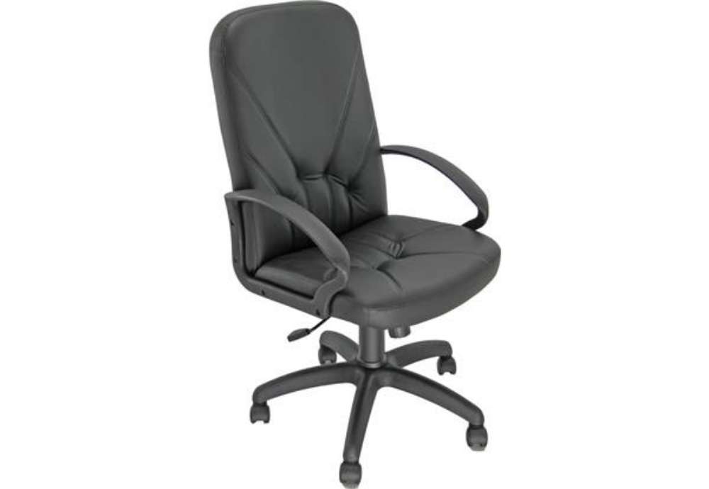 Immagine di Poltrona direzionale girevole Unisit Dante DNP Eco Smart - rivestimento ecopelle nero - DNP/KN