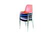 Immagine di Sedia visitatore Unisit Esse ESC 4 gambe acciaio cromato - schienale fisso rosso Conf. 5 pezzi - ESC