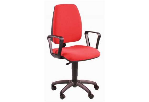 Immagine di Sedia operativa girevole Unisit Jupiter JUBR Eco smart - rivestimento Eco rosso - con braccioli - JP