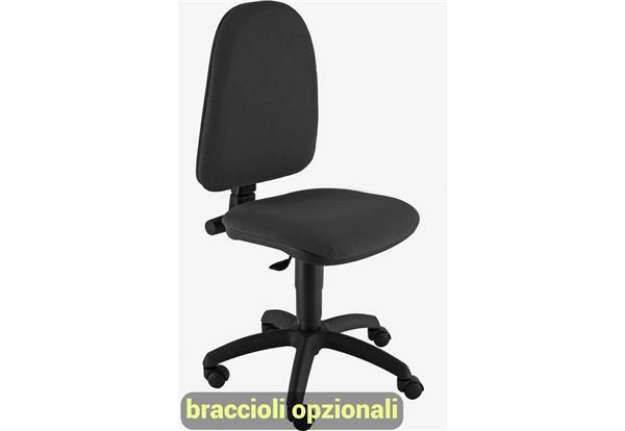 Immagine di Sedia operativa girevole Unisit Jupiter JUSB/SB Eco smart - rivestimento Eco nero - JPL/EN