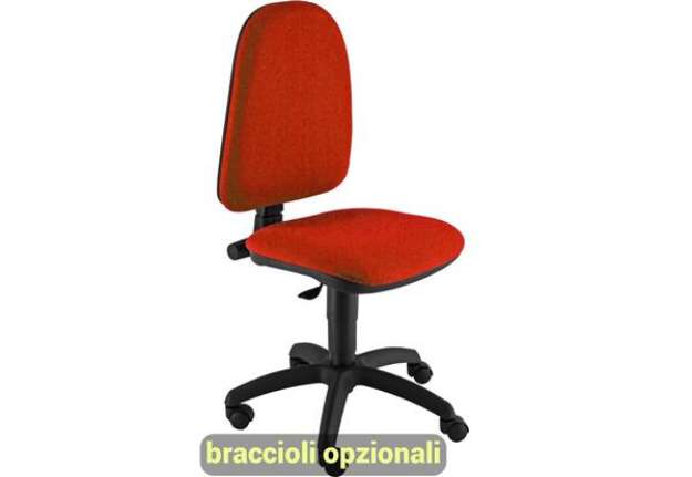 Immagine di Sedia operativa girevole Unisit Jupiter JUSB/SB Eco smart - rivestimento Eco rosso - JPL/ER