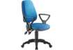 Immagine di Sedia operativa girevole Unisit Leda LDAY Eco smart - schienale alto rivest. Eco blu - con braccioli