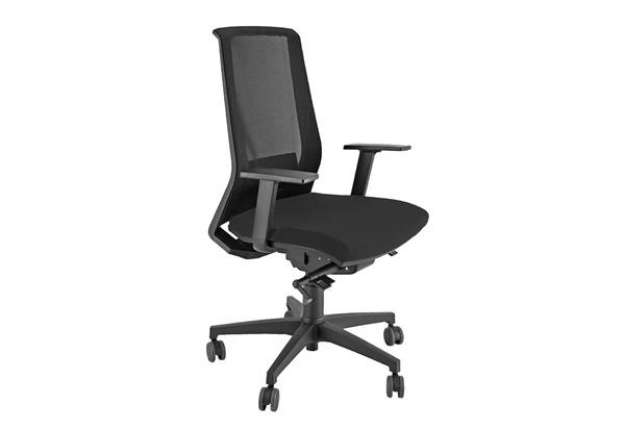 Immagine di Sedia semidirezionale girevole Unisit Light LLN traslatore sedile rivestimento ignifugo nero - con b