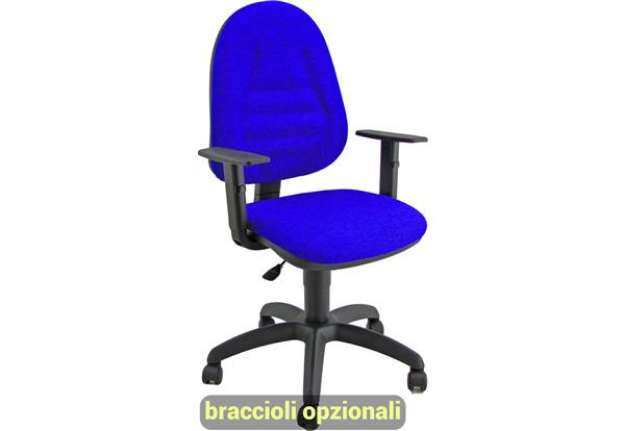 Immagine di Sedia operativa girevole Unisit Metis MTPRO Eco Smart - rivestimento microfibra blu - MTPRO/MBE
