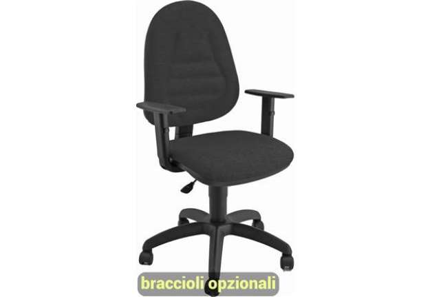 Immagine di Sedia operativa girevole Unisit Metis MTPRO Eco Smart - rivestimento microfibra nero - MTPRO/MN