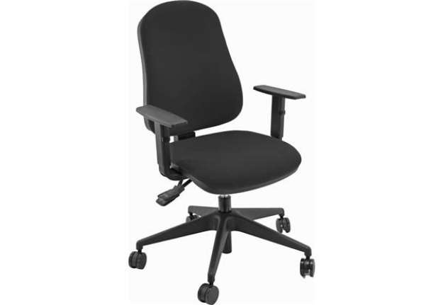 Immagine di Sedia operativa girevole Unisit Simple SISY Eco Smart - rivestimento Eco nero - con braccioli - SISY