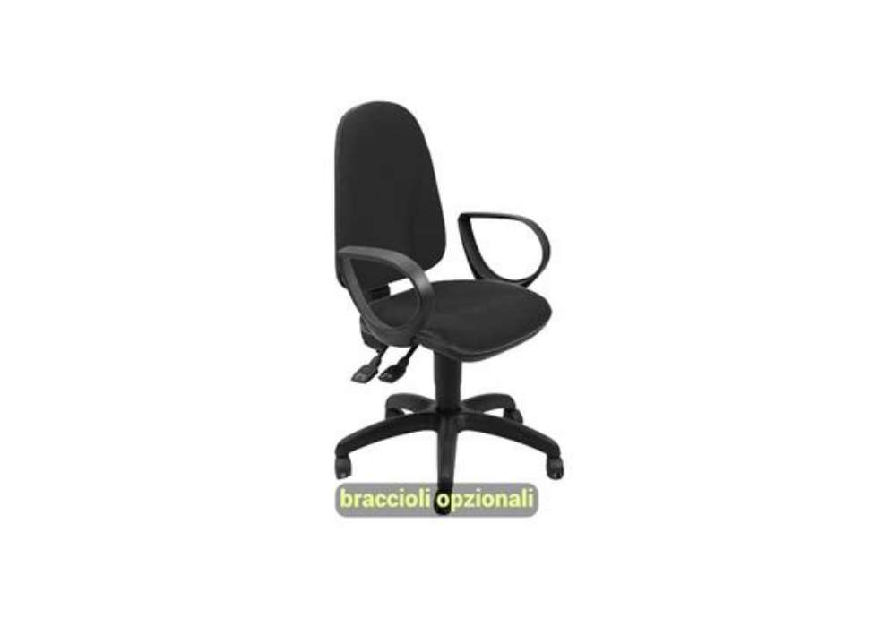 Immagine di Sedia operativa girevole Unisit Team TMSY Eco smart - schiuma sagomata - rivestimento Eco nero - TMS