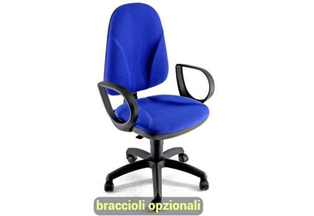 Immagine di Sedia operativa girevole Unisit Team TMTMI Eco smart - schiuma sagomata - rivestimento Eco blu - TMT
