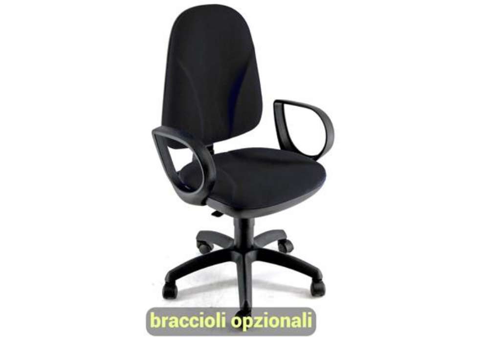 Immagine di Sedia operativa girevole Unisit Team TMTMI Eco smart - schiuma sagomata - rivestimento Eco nero - TM